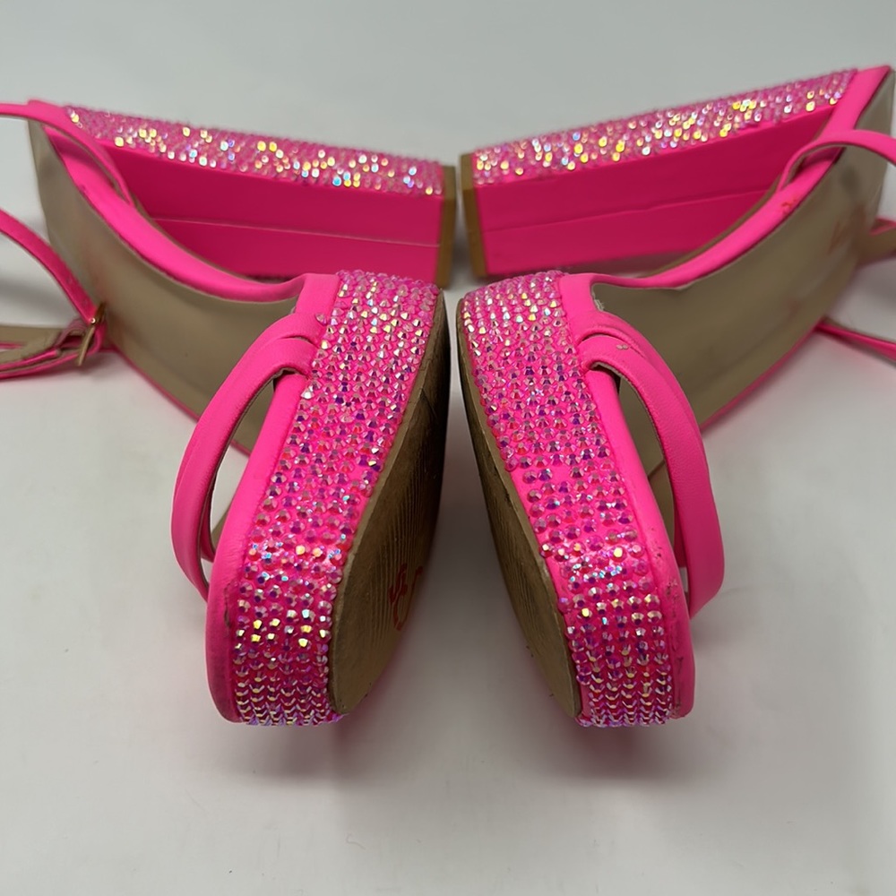 Elisabet Lang Pink Rhinestone Heel Barbie Shoes Size 8.5 Excellent Condition - Picture 6 of 11